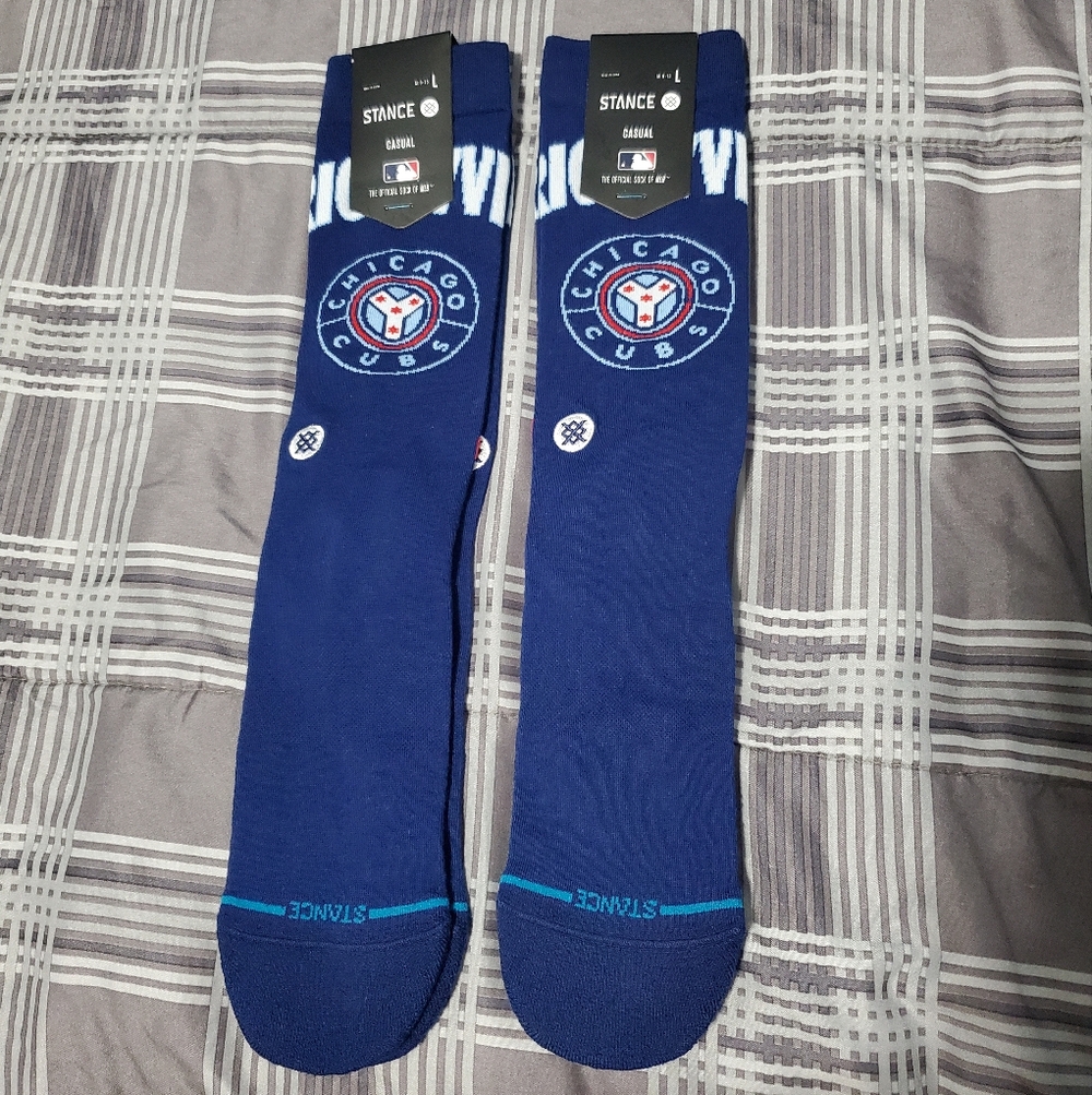 2 Stance Chicago Cubs City Connect Socks Sz L
